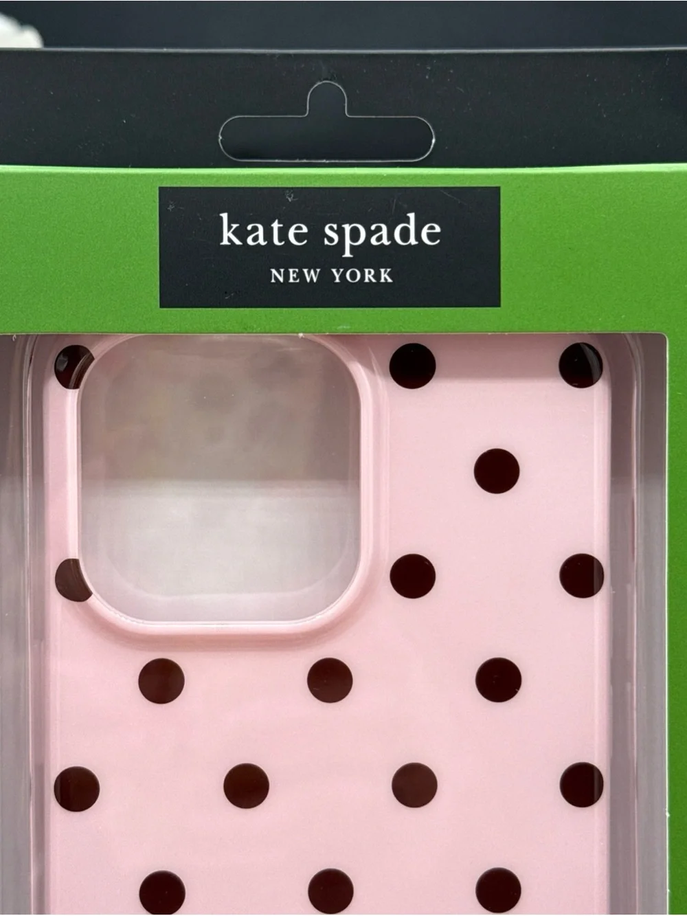 kate spade Pink with Black Polka Dot iPhone Case